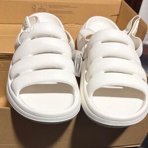 UGG White Puffy Multi-Strap Slide Sandals
NWT